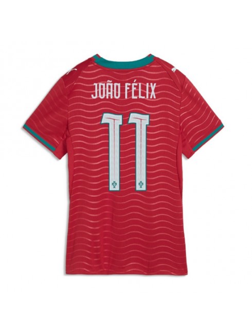 Portugal Joao Felix #11 Heimtrikot für Frauen WM 2026 Kurzarm Portugal Joao Felix #11 Heimtrikot für Frauen WM 2026 Kurzarm